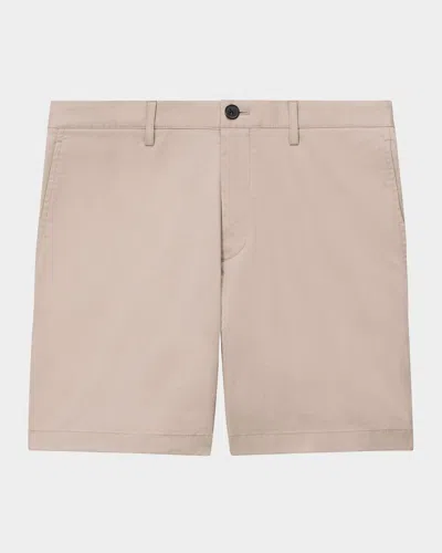 Theory Men's Zaine Solid Shorts In Earl Gry