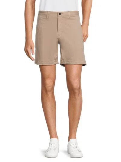 Theory Men's Zaine Solid Shorts In Tapir Tan