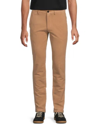 Theory Men's Zaine Stretch-cotton Straight-leg Pants In Sand