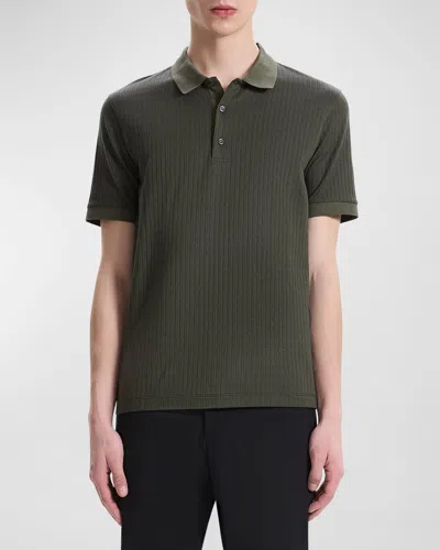 THEORY MEN'S ZELIG JACQUARD POLO SHIRT