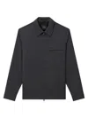 Theory Travel Motion Wool Blend Overshirt In Gray