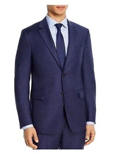 Pre-owned Theory Mens Bowery Blue Extra Slim Fit Wool Blend Suit Separate Blazer 40r