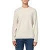 Theory Riland Crewneck Sweater In Light Bilen In Neutral