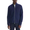 Theory Mens Knit Cotton Full Zip Sweater In Blue