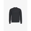 Theory Mens Maden Textured Relaxed-fit Wool Jumper Charcoal Melange In Charcoal Melange