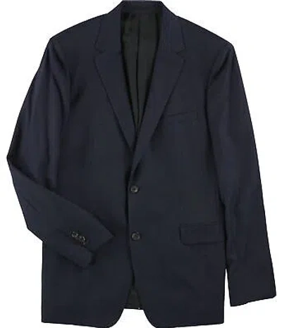 Pre-owned Theory Mens Pinstripe Two Button Blazer Jacket, Blue, 44 Regular