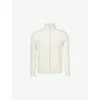 Theory Mens Tomas Front-zip Ribbed Merino Wool Knitted Knitwear White Ivory In White Ivory