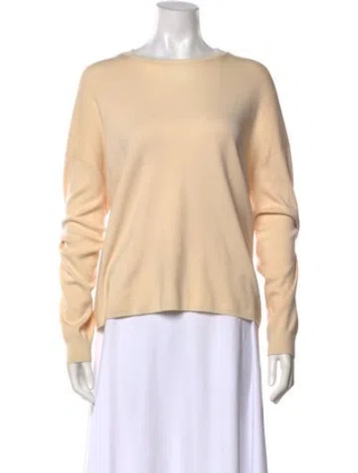 Pre-owned Theory Merino Wool Bateau Neckline Sweater In Neutral