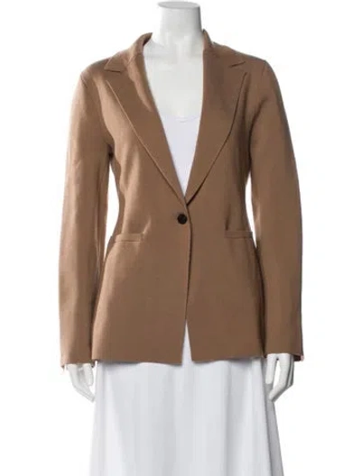 Pre-owned Theory Merino Wool Blazer In Brown