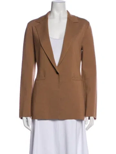 Pre-owned Theory Merino Wool Blazer In Brown