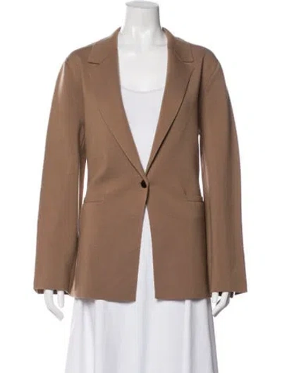 Pre-owned Theory Merino Wool Blazer In Brown