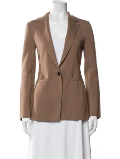Pre-owned Theory Merino Wool Blazer In Brown