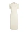 Theory Admiral Crepe Short-sleeve Utility Midi Dress In White