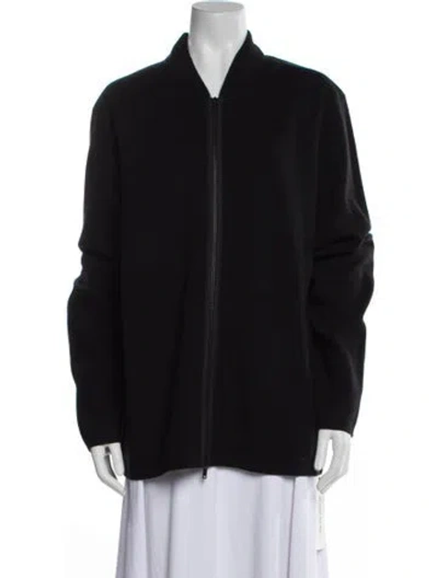 Pre-owned Theory Merino Wool Bomber Jacket W/ Tags In Black