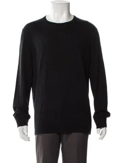 Pre-owned Theory Merino Wool Crew Neck Pullover In Black