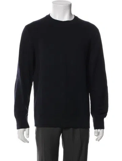 Pre-owned Theory Merino Wool Crew Neck Pullover In Black