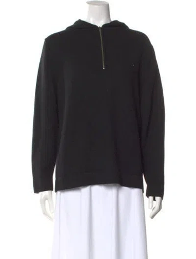 Pre-owned Theory Merino Wool Crew Neck Sweater In Black
