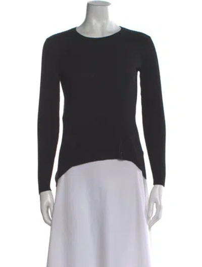 Pre-owned Theory Merino Wool Crew Neck Sweater In Black