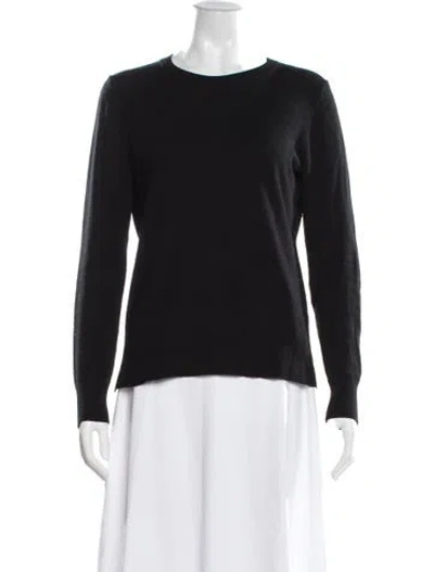 Pre-owned Theory Merino Wool Crew Neck Sweater In Black