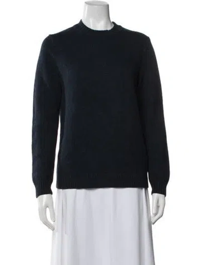 Pre-owned Theory Merino Wool Crew Neck Sweater In Black
