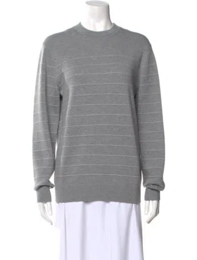 Pre-owned Theory Merino Wool Crew Neck Sweater In Gray