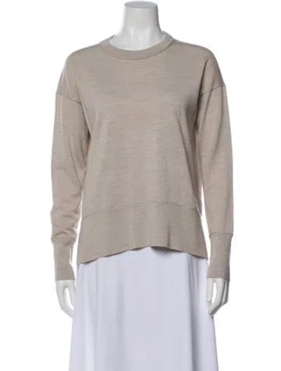 Pre-owned Theory Merino Wool Crew Neck Sweater In Gray