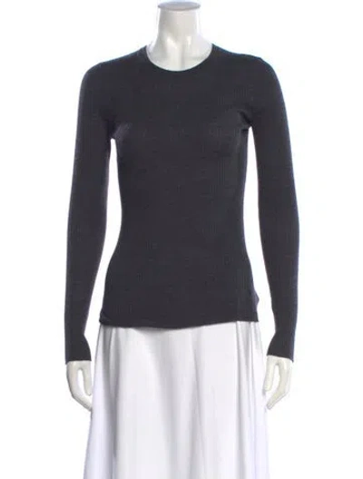 Pre-owned Theory Merino Wool Crew Neck Sweater In Grey