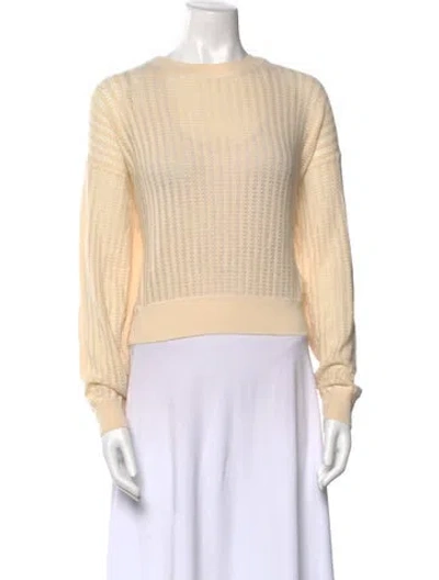Pre-owned Theory Merino Wool Crew Neck Sweater In Neutral