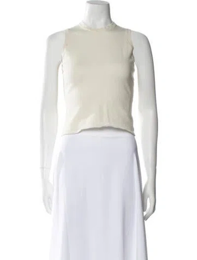 Pre-owned Theory Merino Wool Crew Neck Sweater In Neutral