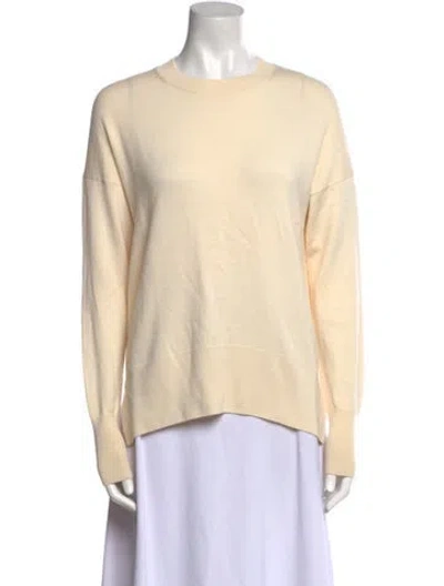 Pre-owned Theory Merino Wool Crew Neck Sweater In Neutral