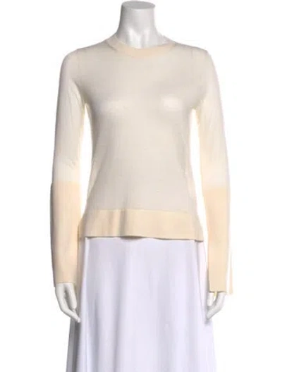 Pre-owned Theory Merino Wool Crew Neck Sweater In Neutral