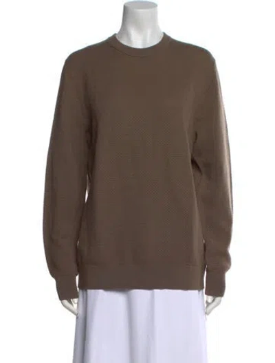 Pre-owned Theory Merino Wool Crew Neck Sweater In Neutral