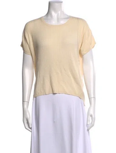 Pre-owned Theory Merino Wool Crew Neck Sweater In Neutral
