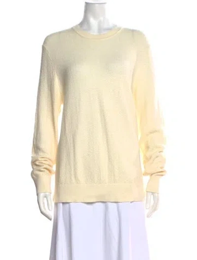 Pre-owned Theory Merino Wool Crew Neck Sweater In Neutral