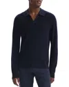 Theory Johnny Collar Sweater In Merino Wool In Baltic