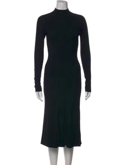 Pre-owned Theory Merino Wool Midi Length Dress In Blue