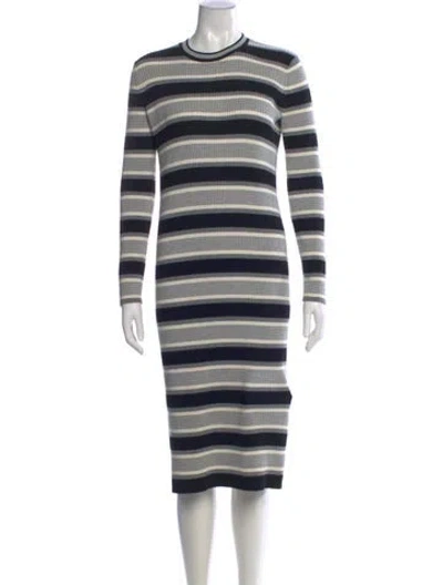 Pre-owned Theory Merino Wool Midi Length Dress In Multi