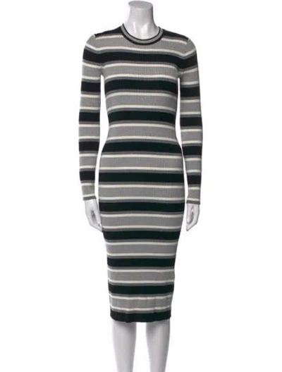 Pre-owned Theory Merino Wool Midi Length Dress W/ Tags In Multi