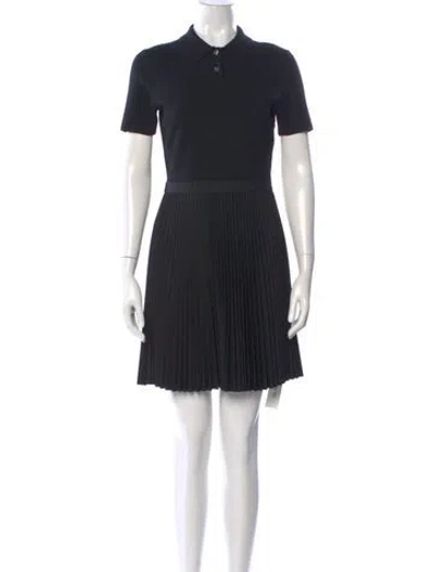 Pre-owned Theory Merino Wool Mini Dress In Black