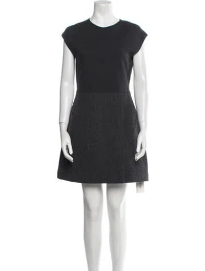 Pre-owned Theory Merino Wool Mini Dress In Black