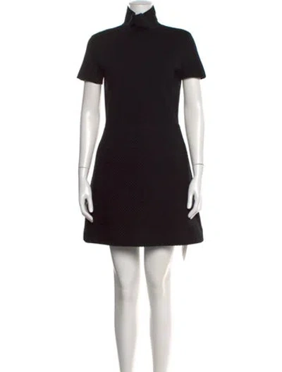 Pre-owned Theory Merino Wool Mini Dress In Black
