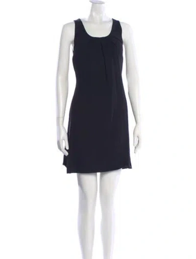 Pre-owned Theory Merino Wool Mini Dress In Black