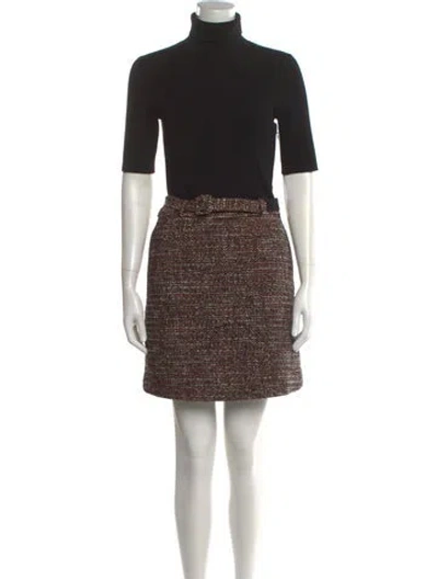 Pre-owned Theory Merino Wool Mini Dress In Black
