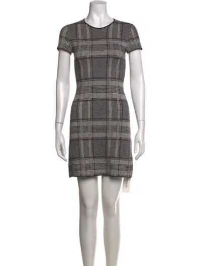 Pre-owned Theory Merino Wool Mini Dress In Black