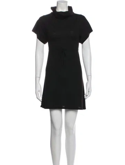 Pre-owned Theory Merino Wool Mini Dress In Blue