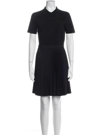 Pre-owned Theory Merino Wool Mini Dress In Blue