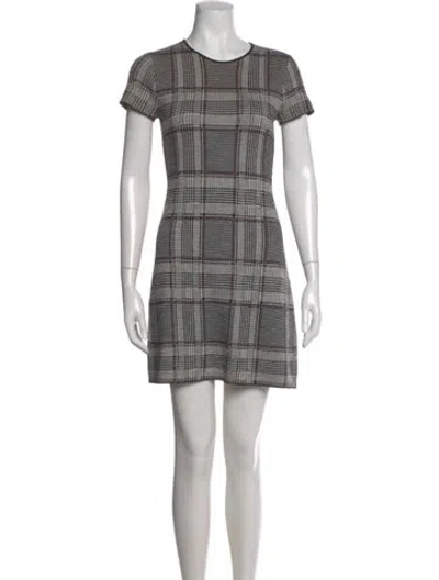 Pre-owned Theory Merino Wool Mini Dress In Burgundy