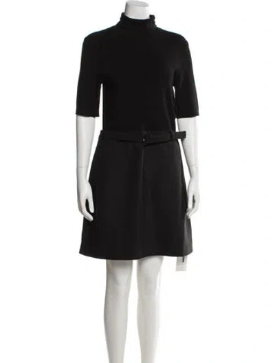 Pre-owned Theory Merino Wool Mini Dress In Gray