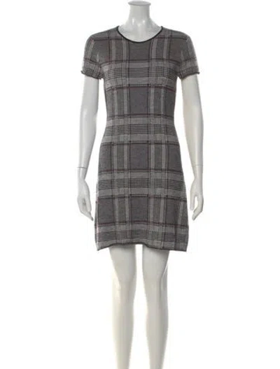 Pre-owned Theory Merino Wool Mini Dress In Gray