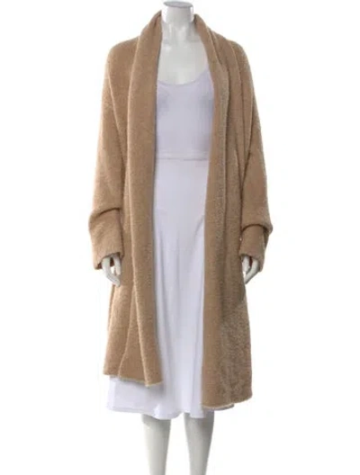 Pre-owned Theory Merino Wool Open Front Sweater In Neutral